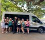 A group of travelers who participated in the Road to Hana tour with Maui Fantastic Tours
